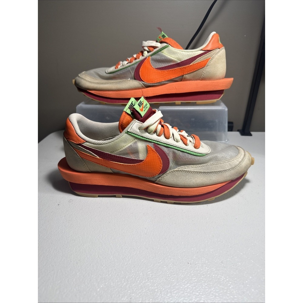 Nike LD Waffle Sacai Clot Kiss of Death Net Orange Blaze Men Size 12 DH1347-100